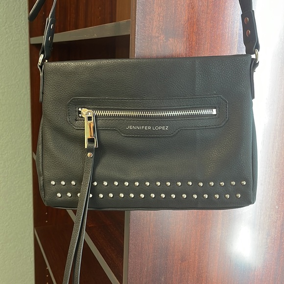 Jennifer Lopez Black Crossbody Purse with studs - Picture 2 of 9